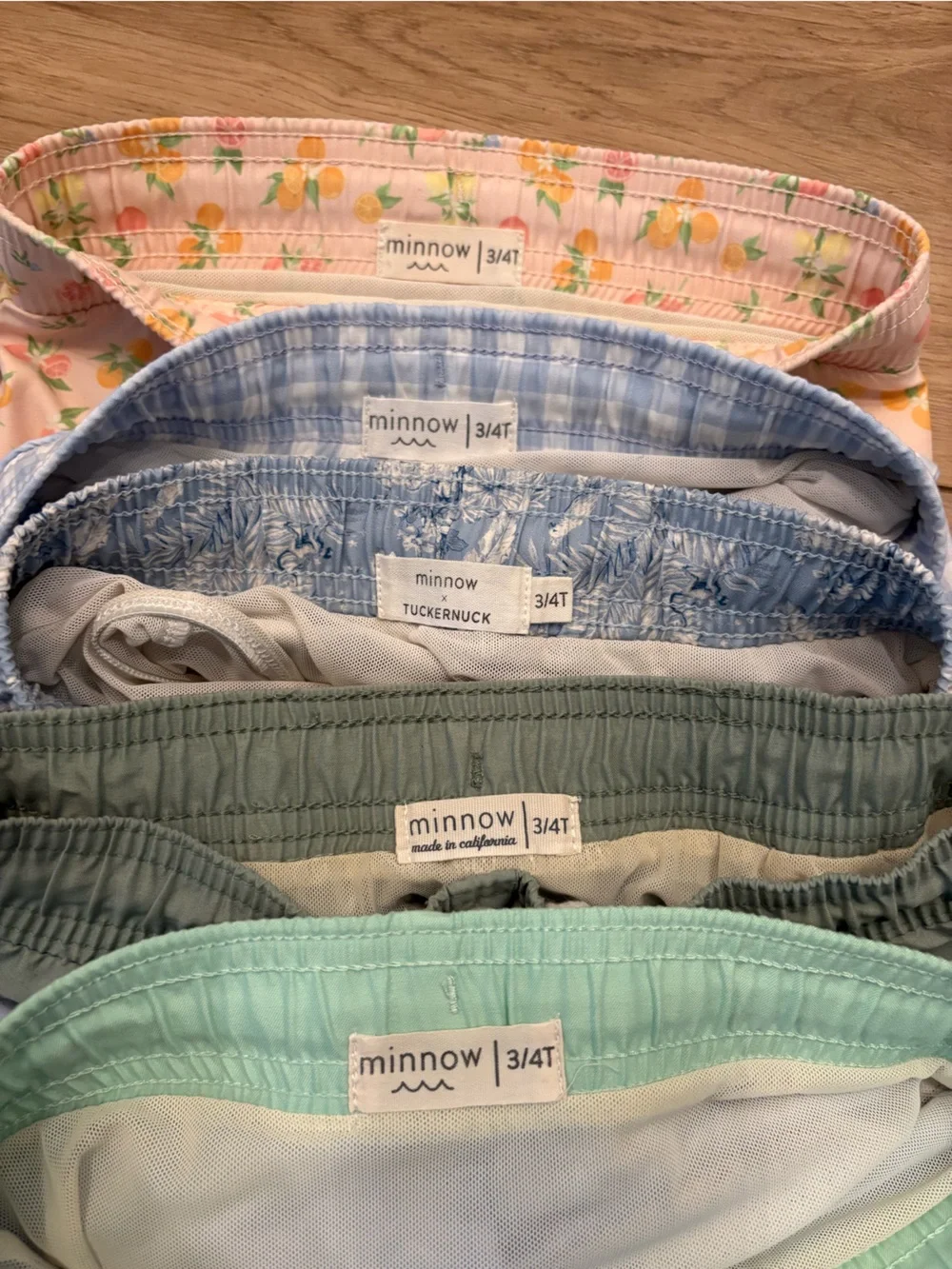 Kids Swim Trunks Pack — Pastel Floral, Gingham, Sage, Sky, and Lavender